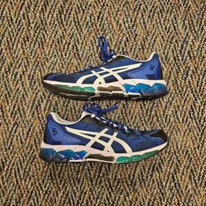 ASICS Gel Quantum 360 6 Black/Asics Blue Men sz 10.5
